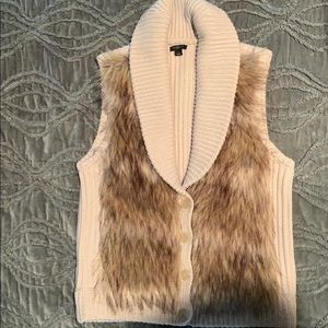 Ann Taylor Faux Fur vest